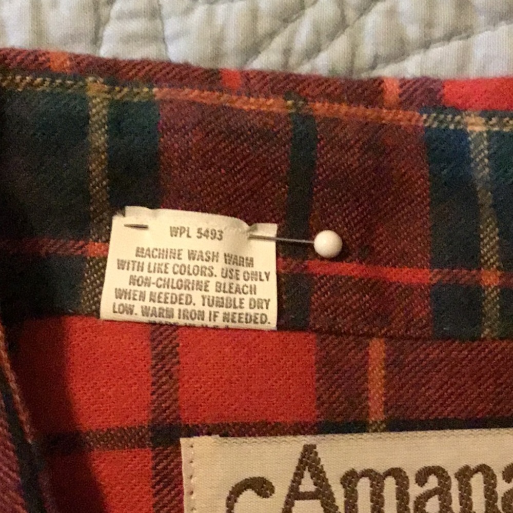 Vintage Amana men’s flannel shirt, new w/o tags, size 16/16 1/2 Tall - Picture 5 of 9